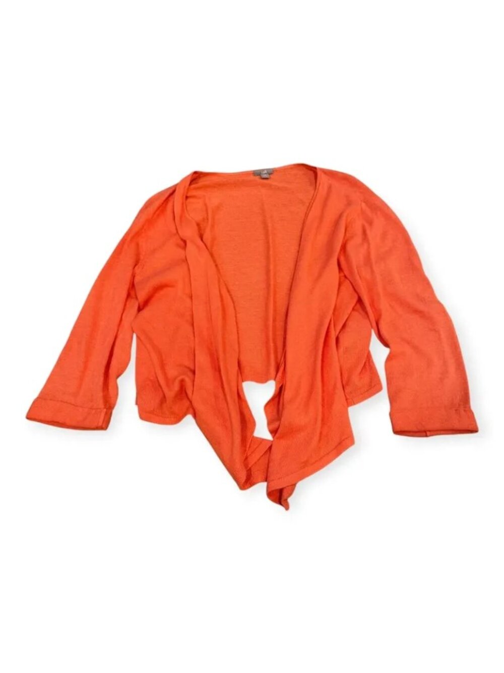 J.Jill orange linen cardigan size medium petite